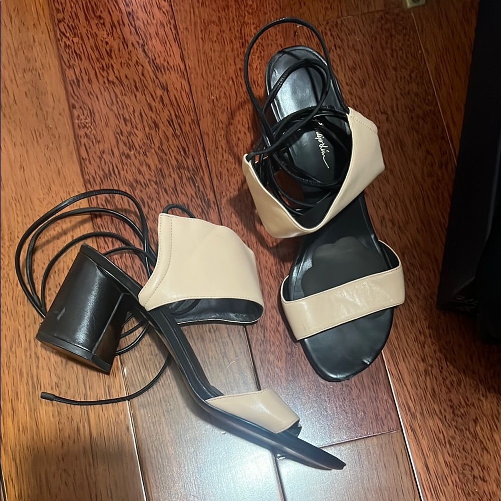 3.1 Phillip Lim Black and Peachy Cream Women's Sandals Size 39